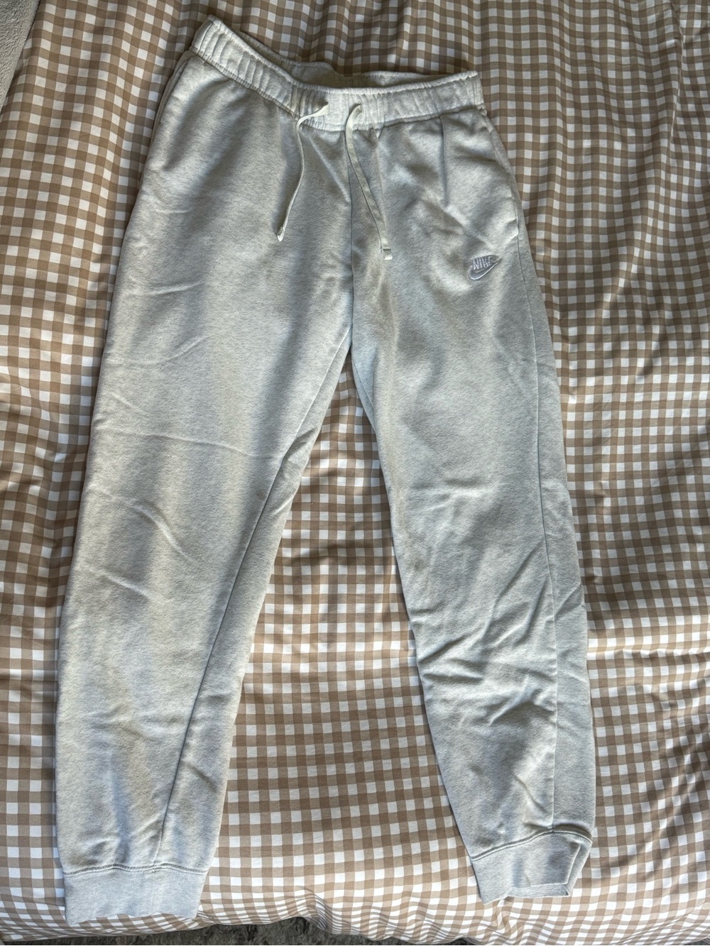 Nike Sportswear Club Fleece Joggers – Light Gray/Oatmeal - Picture 5 of 5
